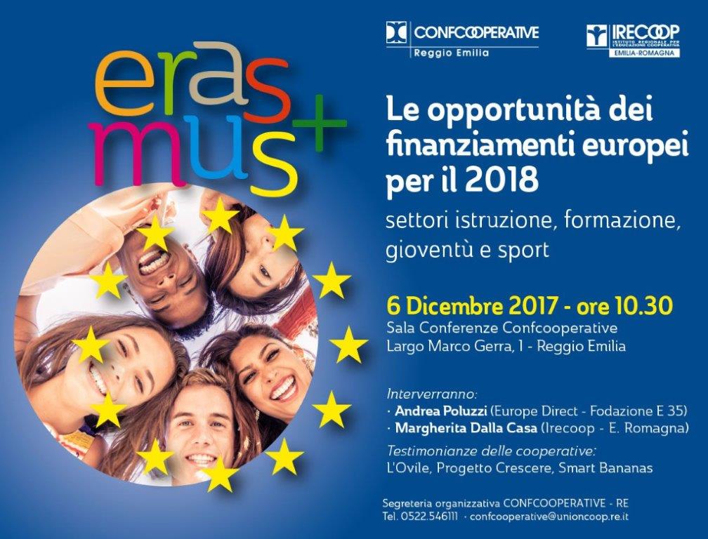 Incontro informativo su Erasmus+ a Reggio Emilia