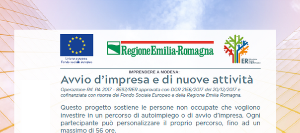 CORSI GRATUITI DI AVVIO D’IMPRESA PER NON OCCUPATI A MODENA