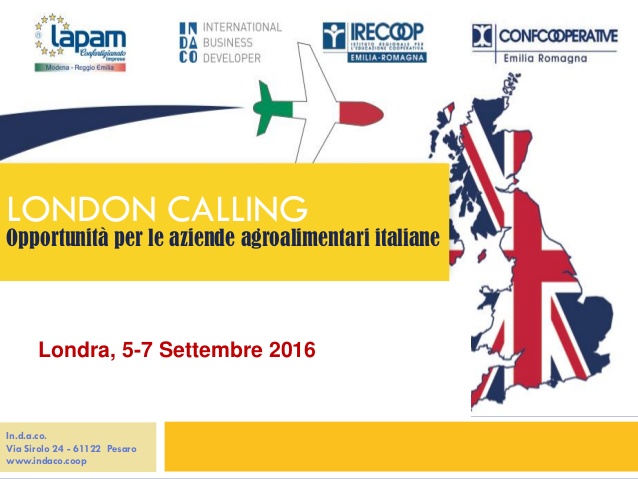 London Calling – Agroalimentare e Internazionalizzazione